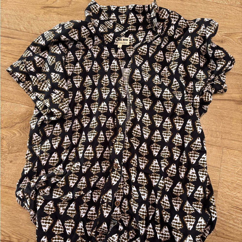 Hebrew cone shell Geometric Button-Down Shirt - image 1